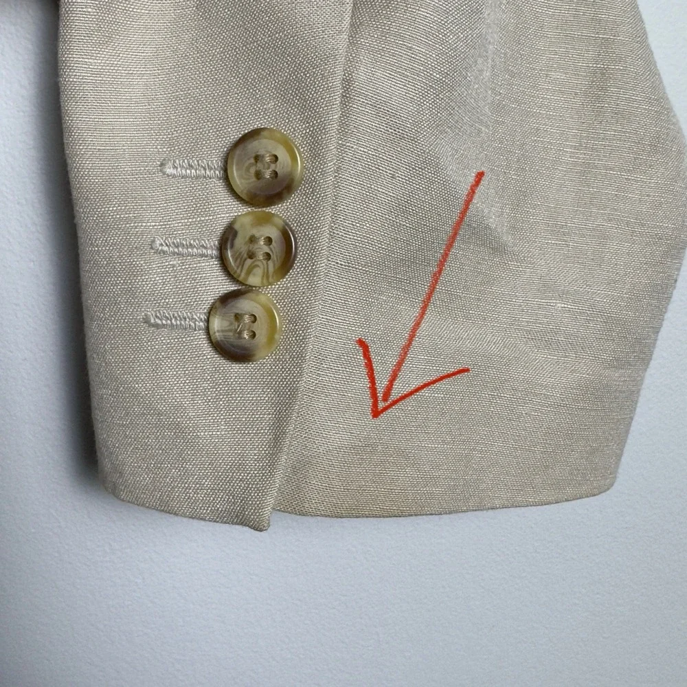 Henry Grethel Context Linen Jacket Mens Large Beige Blazer Sport Coat Vintage‎